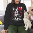 Boston Terrier Dog Valentine's Day Dog Owner Women Crewneck Sweatshirt, gift for family, gift for coworker