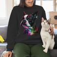 Boston Terrier Lovers Colorful Pop Art Boston Terrier Women Crewneck Sweatshirt, gift for family, gift for coworker