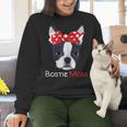 Boston Terrier Mom Bostie Women Girls Women Crewneck Sweatshirt, Boston Terrier Mom Sweatshirts, gift for family, gift for coworker
