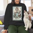 The Boston Terrier Mom Skeleton Spooky Season Halloween Women Crewneck Sweatshirt, Boston Terrier Mom Sweatshirts, Boston Terrier Halloween Sweatshirts, gift for family, gift for coworker