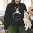 Boston Terrier In The Pocket Cute Boston Terrier Dog Lovers For Men Women Girls Kids Women Crewneck Sweatshirt, gift for family, gift for coworker