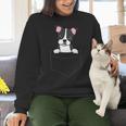 Boston Terrier In The Pocket Cute Pocket Boston Terrier Women Crewneck Sweatshirt, gift for family, gift for coworker