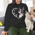Boston Terrier Shirts For Women Girls Kids Heart Cute Women Crewneck Sweatshirt, gift for family, gift for coworker