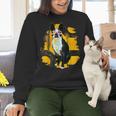 Boston Terrier s Mid-Century Modern Art s Street Grunge Women Crewneck Sweatshirt, gift for family, gift for coworker