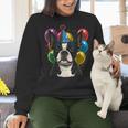 Celebration Event Birthday Party Boston Terrier Women Crewneck Sweatshirt, gift for family, gift for coworker