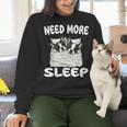 Cute Boston Terrier Need More Sleep Pajamas Nightgown Women Crewneck Sweatshirt, gift for family, gift for coworker