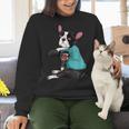 Father's Day Gift Dog Dad Boston Terrier i Love Dad Tattoo Women Crewneck Sweatshirt, Boston Terrier Dad Sweatshirts, gift for family, gift for coworker