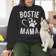 Fun Bostie Mama Dog Lover Apparel Boston Terrier Mom Women Crewneck Sweatshirt, Boston Terrier Mom Sweatshirts, gift for family, gift for coworker