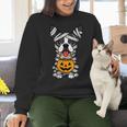 Halloween Dog Boston Terrier Mummy Costume Men Women Kids Women Crewneck Sweatshirt, Boston Terrier Halloween Sweatshirts, gift for family, gift for coworker
