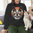 Retro Sunset Sunglasses Boston Terrier Boston Bull Bostie Women Crewneck Sweatshirt, gift for family, gift for coworker