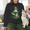 St Patrick's Day Leprechaun Boston Terrier Dog Shamrock For Men Women Kids Women Crewneck Sweatshirt, gift for family, gift for coworker