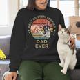 Vintage Best Boston Terrier Dad Ever Dog Father Father's Day Men Girls Kids Women Crewneck Sweatshirt, Boston Terrier Dad Sweatshirts, gift for family, gift for coworker