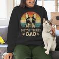 Vintage Boston Terrier Dad Dog Lovers Father's Day Tee Women Crewneck Sweatshirt, Boston Terrier Dad Sweatshirts, gift for family, gift for coworker