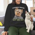 Yorkshire Terrier Yorkie Dog Professional Human Trainer Women Crewneck Sweatshirt, gift for family, gift for coworker