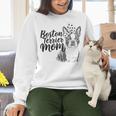 Boston Terrier Dog Bostie Mom Idea For Women Women Crewneck Sweatshirt, Boston Terrier Mom Sweatshirts, gift for family, gift for coworker