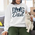 Boston Terrier Dog Dad Women Crewneck Sweatshirt, Boston Terrier Dad Sweatshirts, gift for family, gift for coworker