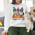 Boston Terrier Dog Lover Fall Ya'Ll Halloween Costume Men Women Women Crewneck Sweatshirt, Boston Terrier Halloween Sweatshirts, gift for family, gift for coworker