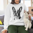 Boston Terrier Dog Motif Pet Illustration Boston Terrier For Men Women Kids Women Crewneck Sweatshirt, gift for family, gift for coworker