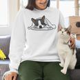 Boston Terrier Dog Official Sleeping Men Women Girls Kids Women Crewneck Sweatshirt, gift for family, gift for coworker