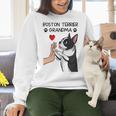 Boston Terrier Grandma Mother's Day Dog Mom Women Crewneck Sweatshirt, Boston Terrier Mom Sweatshirts, gift for family, gift for coworker