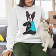 Boston Terrier I Love Mom Apparel Women Crewneck Sweatshirt, Boston Terrier Mom Sweatshirts, gift for family, gift for coworker