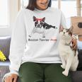 Boston Terrier Mom Bandana Boston Terrier Dog Women Crewneck Sweatshirt, Boston Terrier Mom Sweatshirts, gift for family, gift for coworker
