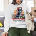 Boston Terrier Santa Claus Coffee Mug Merry Christmas Dogs Women Crewneck Sweatshirt, Boston Terrier Christmas Sweatshirts, gift for family, gift for coworker