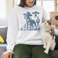 Boston Terrier UFO Cowboy Dog Dog Mom Dog Dad Alien Dog Women Crewneck Sweatshirt, Boston Terrier Mom Sweatshirts, Boston Terrier Dad Sweatshirts, gift for family, gift for coworker