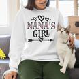 Granddaughter Nanas Girl Women Crewneck Sweatshirt, gift for family, gift for coworker