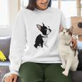 Love NOPE Boston Terrier Dog Lover Women Crewneck Sweatshirt, gift for family, gift for coworker
