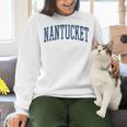 Varsity Grey Nantucket Women Crewneck Sweatshirt, gift for family, gift for coworker