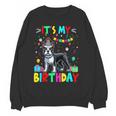 My Birthday Colorful Costume Boston Terrier Party Women Crewneck Sweatshirt, novelty gifts, funny gifts