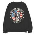 Boston Bull Terrier Men Boston Terrier Dog Dad Women Crewneck Sweatshirt, novelty gifts, funny gifts