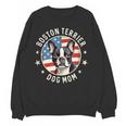 Boston Bull Terrier Women Boston Terrier Dog Mom Women Crewneck Sweatshirt, novelty gifts, funny gifts