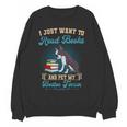 Boston Terrier American Gentleman Bibliophile Book Lover Women Crewneck Sweatshirt, novelty gifts, funny gifts
