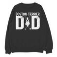 Boston Terrier Dad Of A Bostie Dad Bostie Father Women Crewneck Sweatshirt, novelty gifts, funny gifts
