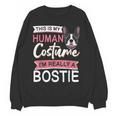Boston Terrier Dog Bostie Halloween Costume Dog For Kids Women Crewneck Sweatshirt, novelty gifts, funny gifts
