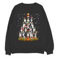 Boston Terrier Dog Christmas Tree Santa Hat Xmas Pajama Men Women Kids Women Crewneck Sweatshirt, novelty gifts, funny gifts