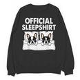 Boston Terrier Dog Official Sleep Pajamas Nightgown Women Crewneck Sweatshirt, novelty gifts, funny gifts