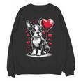 Boston Terrier Dog Valentine's Day Dog Owner Women Crewneck Sweatshirt, novelty gifts, funny gifts