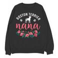 Boston Terrier Grandma Nana Dog Lover Christmas Women Crewneck Sweatshirt, novelty gifts, funny gifts