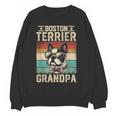 Boston Terrier Grandpa Dog Lover Father's Day Women Crewneck Sweatshirt, novelty gifts, funny gifts