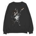 Boston Terrier Guitar Women Crewneck Sweatshirt, novelty gifts, funny gifts