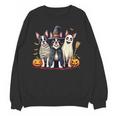 Boston Terrier Halloween Costume Mummy Witch Ghost Dog Lover For Men Women Kids Women Crewneck Sweatshirt, novelty gifts, funny gifts