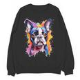 Boston Terrier Lover Pop Art Color Boston Terrier Dog For Men Women Girls Kids Women Crewneck Sweatshirt, novelty gifts, funny gifts
