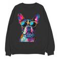Boston Terrier Lovers Pop Art Boston Terrier Women Crewneck Sweatshirt, novelty gifts, funny gifts