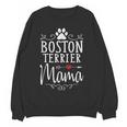 Boston Terrier Mama Boston Terrier Lover Shirt Women Crewneck Sweatshirt, novelty gifts, funny gifts