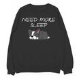 Boston Terrier Puppy Need More Sleep Pajama For Bedtime Women Crewneck Sweatshirt, novelty gifts, funny gifts