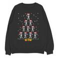 Boston Terrier Santa Hat Xmas Light Men Women Christmas Tree Women Crewneck Sweatshirt, novelty gifts, funny gifts