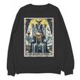 Boston Terrier Tarot Card Dog Women Crewneck Sweatshirt, novelty gifts, funny gifts
